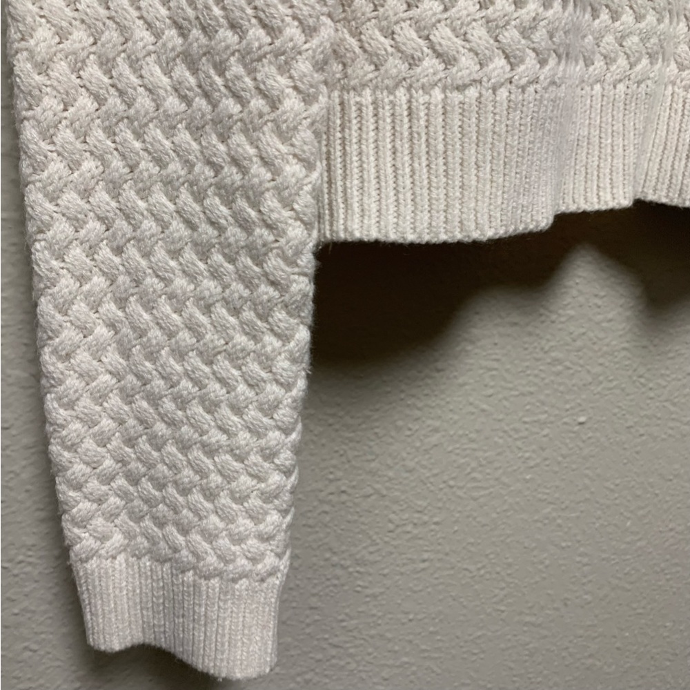 New York & Company Sz M women’s pearl white thick cowl-neck chunky sweater cozy - Picture 10 of 14